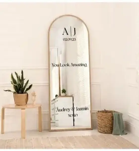 standing mirror wedding sign 30X122 CM / Welcome Sign Wedding Mirror Arch / Wedding Signage Aesthetic di Baleendah, Bandung