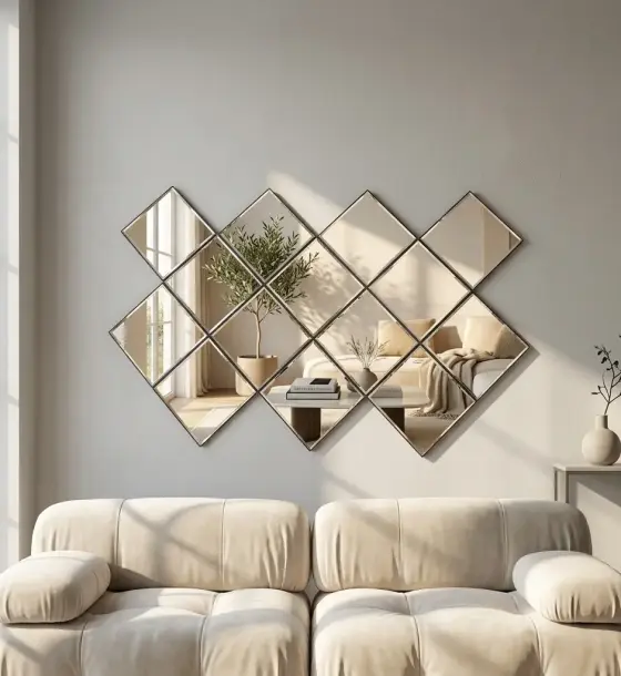 Wall Mirror Cermin hias persegi tempel dinding aesthetic di Labuhanbatu