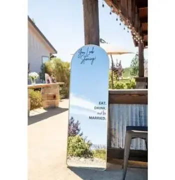 Standing mirror wedding sign 40 X 122 CM / Welcome Sign Wedding Mirror Arch / Wedding Signage Aesthetic