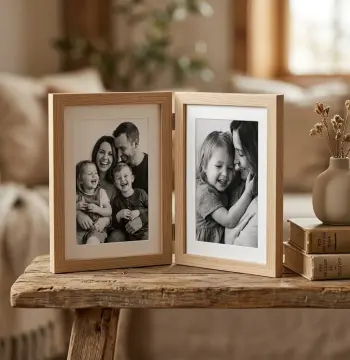 Bingkai Foto 8R A4 Lipat Minimalis / Frame Lipat 2 Minimalis