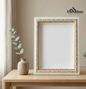 Bingkai Foto 3D scrapbook Motif Ukir Elegan 16RP (40x60 cm) | Frame Pigura Foto Klasik Mewah | Dekorasi Rumah Framelisse