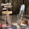 standing mirror aesthetic full body rubber oval 40x153 Premium Thumbnail 6
