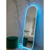 Standing Mirror Oval Round LED Rubber Aesthetic Full Body Oval 40X153 Premium Thumbnail 5