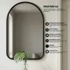 cermin aesthetic-Cermin Gantung Dinding Rubber/Karet Aestetic 40x60 CM Thumbnail 1