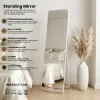 Standing Mirror HPL Motif Daun aesthetic premium ukuran 40x153 cm Thumbnail 1