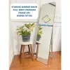 Standing Mirror HPL Motif Daun aesthetic premium ukuran 40x153 cm Thumbnail 3