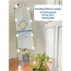 Standing Miror with Lampu Bulat aestetic ukuran 40x153 cm full body jumbo Thumbnail 3
