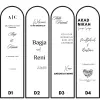 Cermin Aesthetic 40x85 cm Oval Welcome Mirror Wedding Custom Nama Tanggal Thumbnail 3