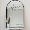 Cermin Aesthetic 40x60 cm Oval Welcome Mirror Wedding Custom Nama Tanggal Thumbnail 1
