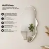 Cermin Gantung Motif Wave 30x60 cm List Rubber Premium aesthetic Thumbnail 1