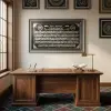Kaligrafi Islami Doa Nurbuwat 75x135 cm Frame Fiber Premium | Hiasan Dinding Mewah | Packing Kayu Thumbnail 4