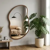 Cermin Gantung 40x60 cm Minimalis Modern | Cermin Dinding list rubber model shape B Thumbnail 4