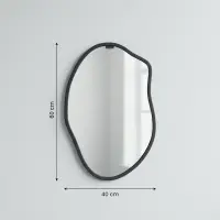 Cermin Gantung 40x60 cm Minimalis Modern | Cermin Dinding list rubber model shape C Thumbnail 3