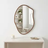 Cermin Gantung 40x60 cm Minimalis Modern | Cermin Dinding list rubber model shape C Thumbnail 2